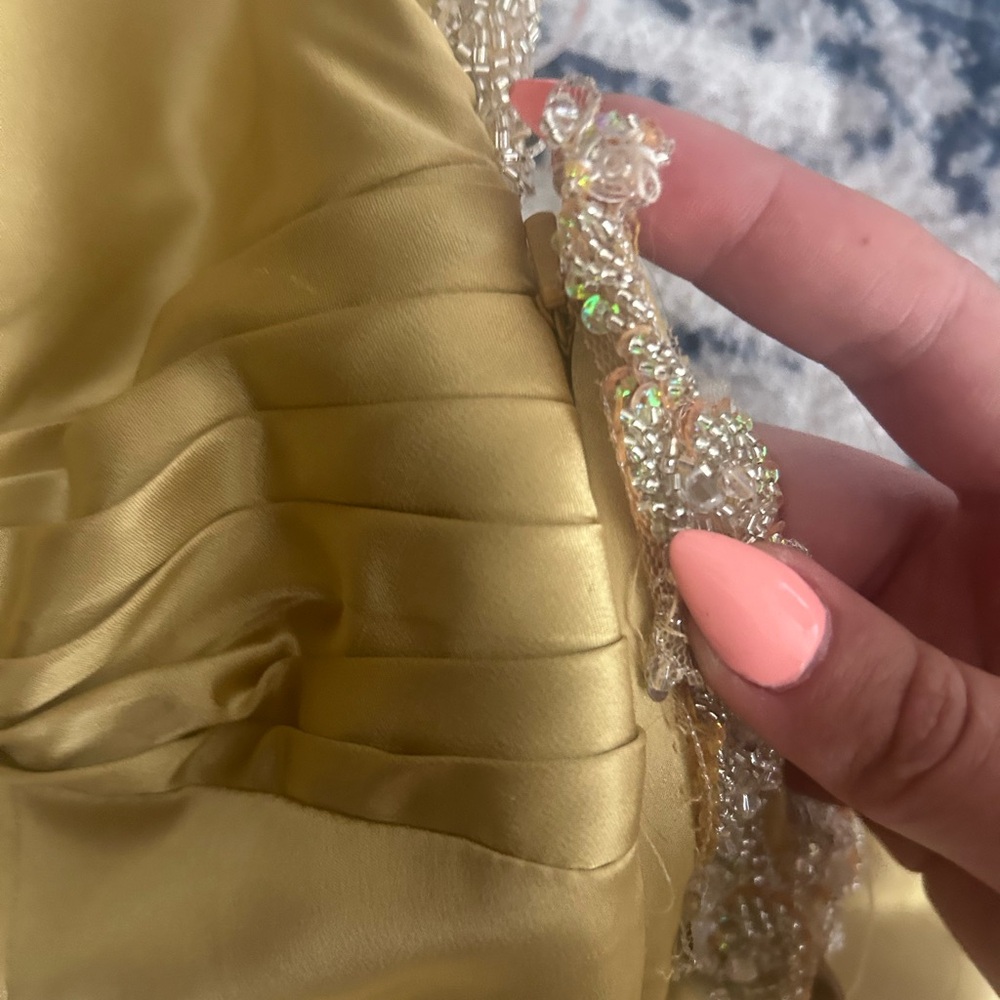 Xcite Prom Backless Gold Dress - Picture 7 of 11